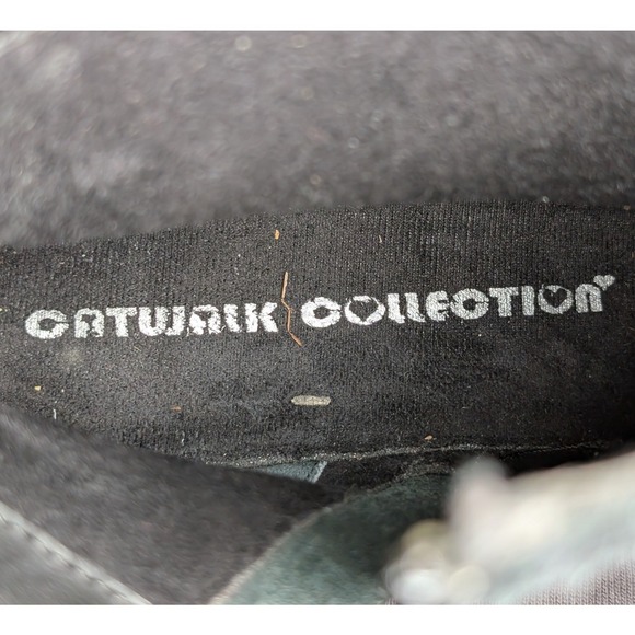 Vtg Y2K Black Leather Suede Studded Ankle Moto Boots Womens 9 EU 40 - Picture 6 of 13